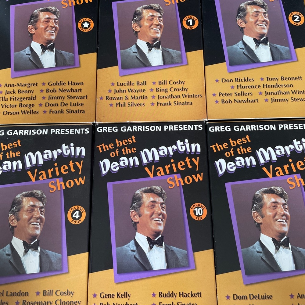 Dean Martin Variety Show VHS — volumes 1,2,4,10,11,& special edition
